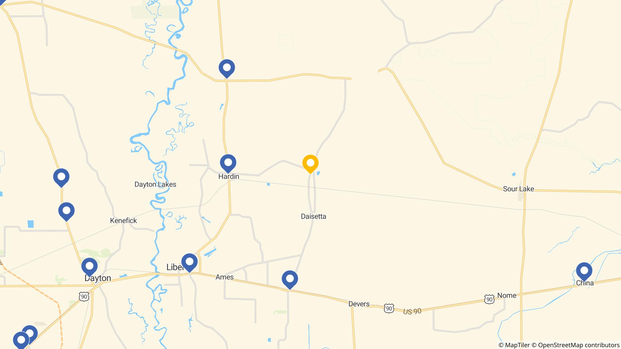 Street map of the ATM area