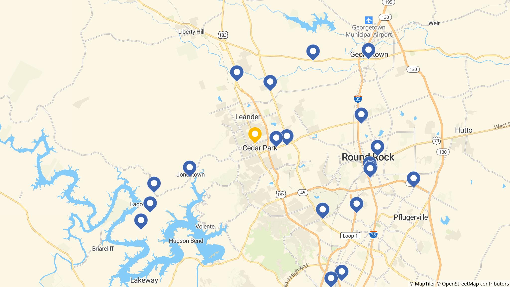 Street map of the ATM area