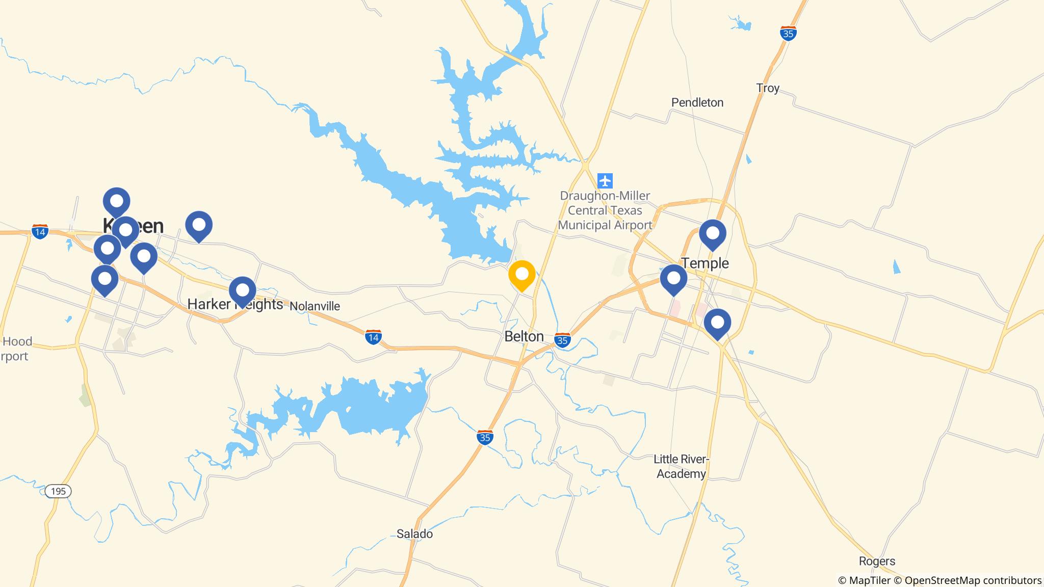 Street map of the ATM area