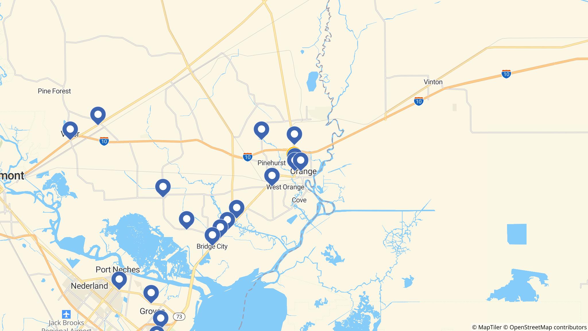 Street map of the ATM area