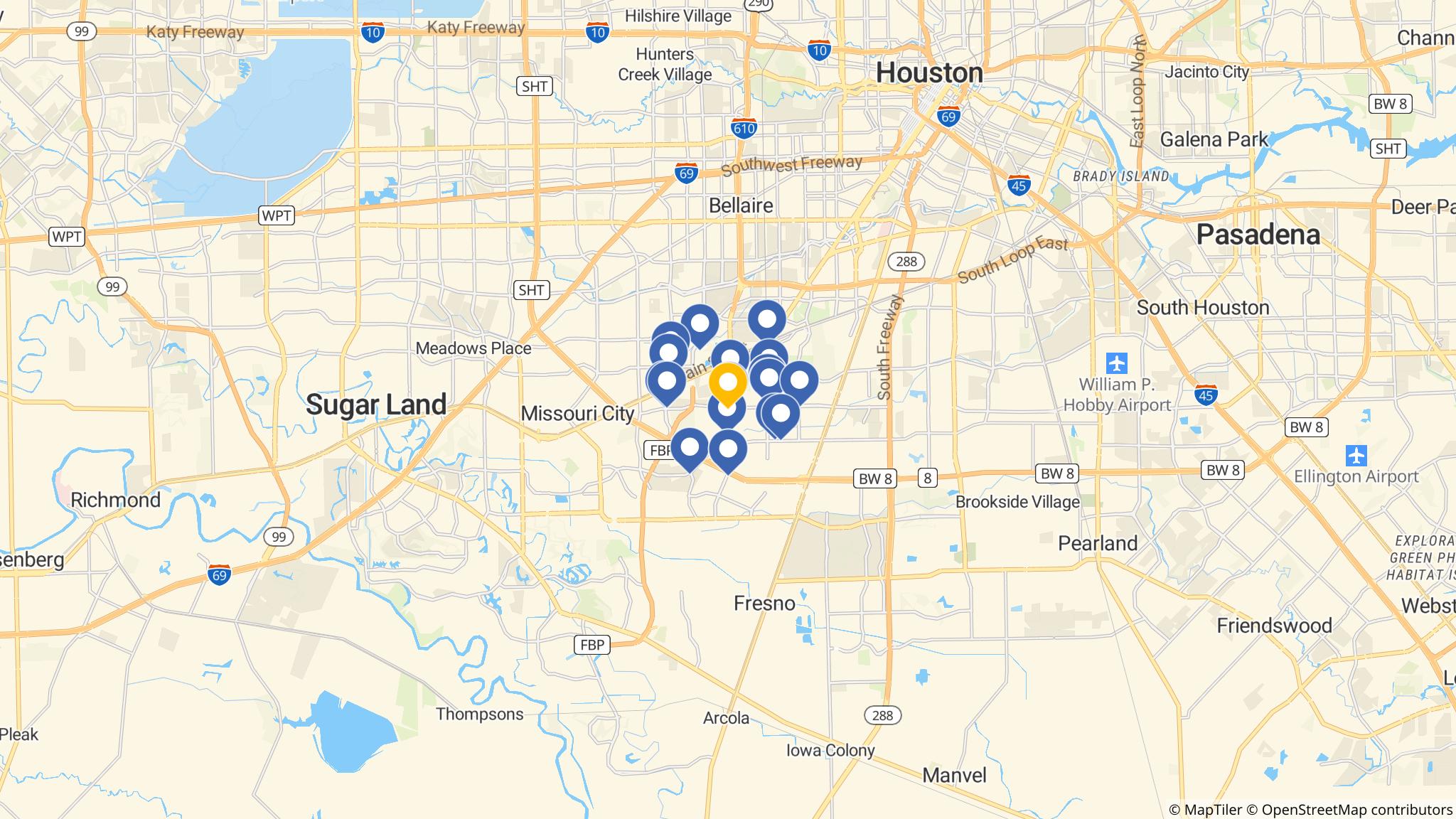 Street map of the ATM area