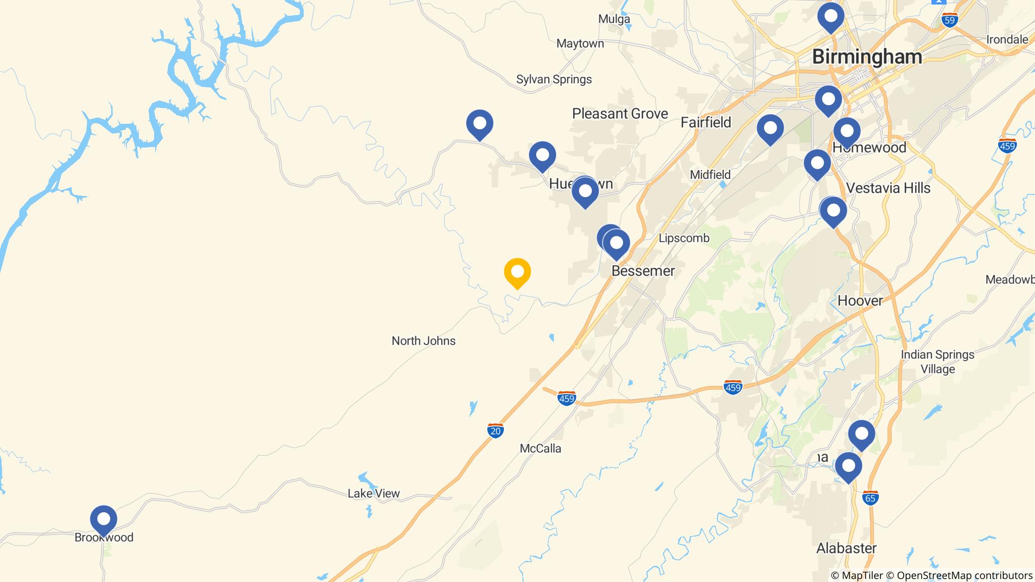 Street map of the ATM area
