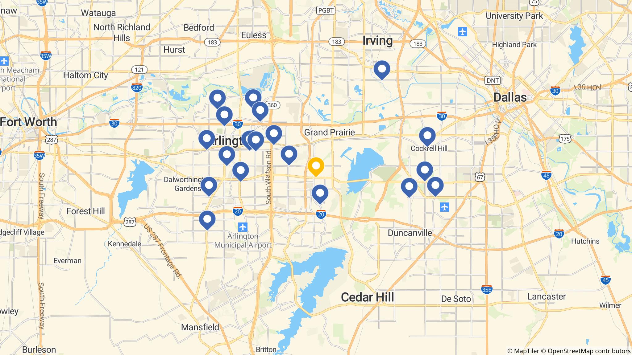 Street map of the ATM area