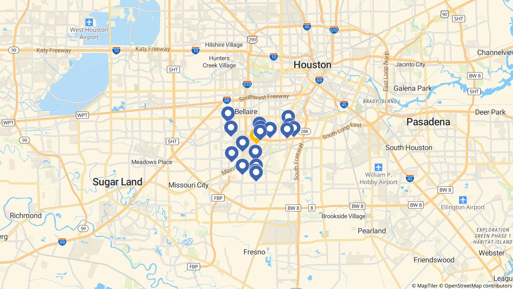 Street map of the ATM area