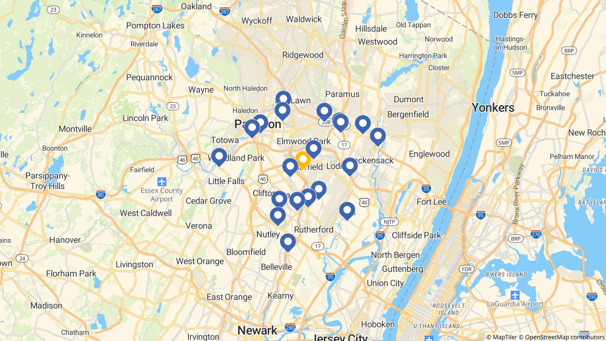 Street map of the ATM area
