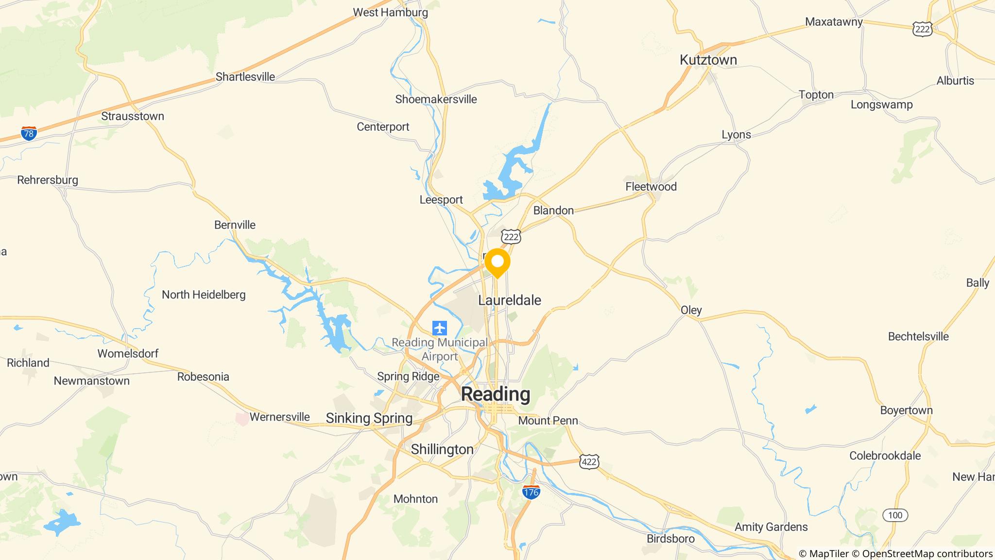 Street map of the ATM area