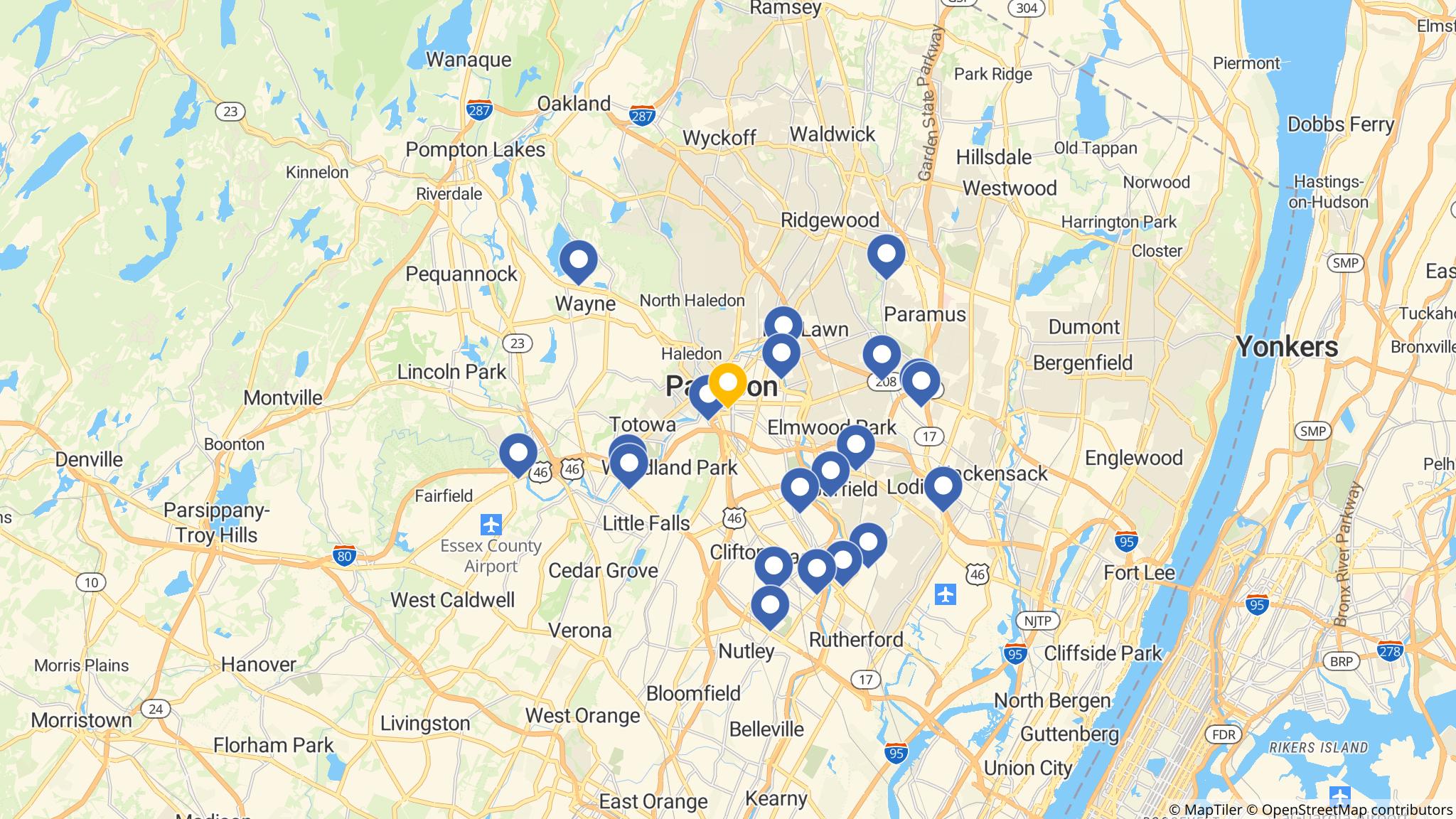 Street map of the ATM area