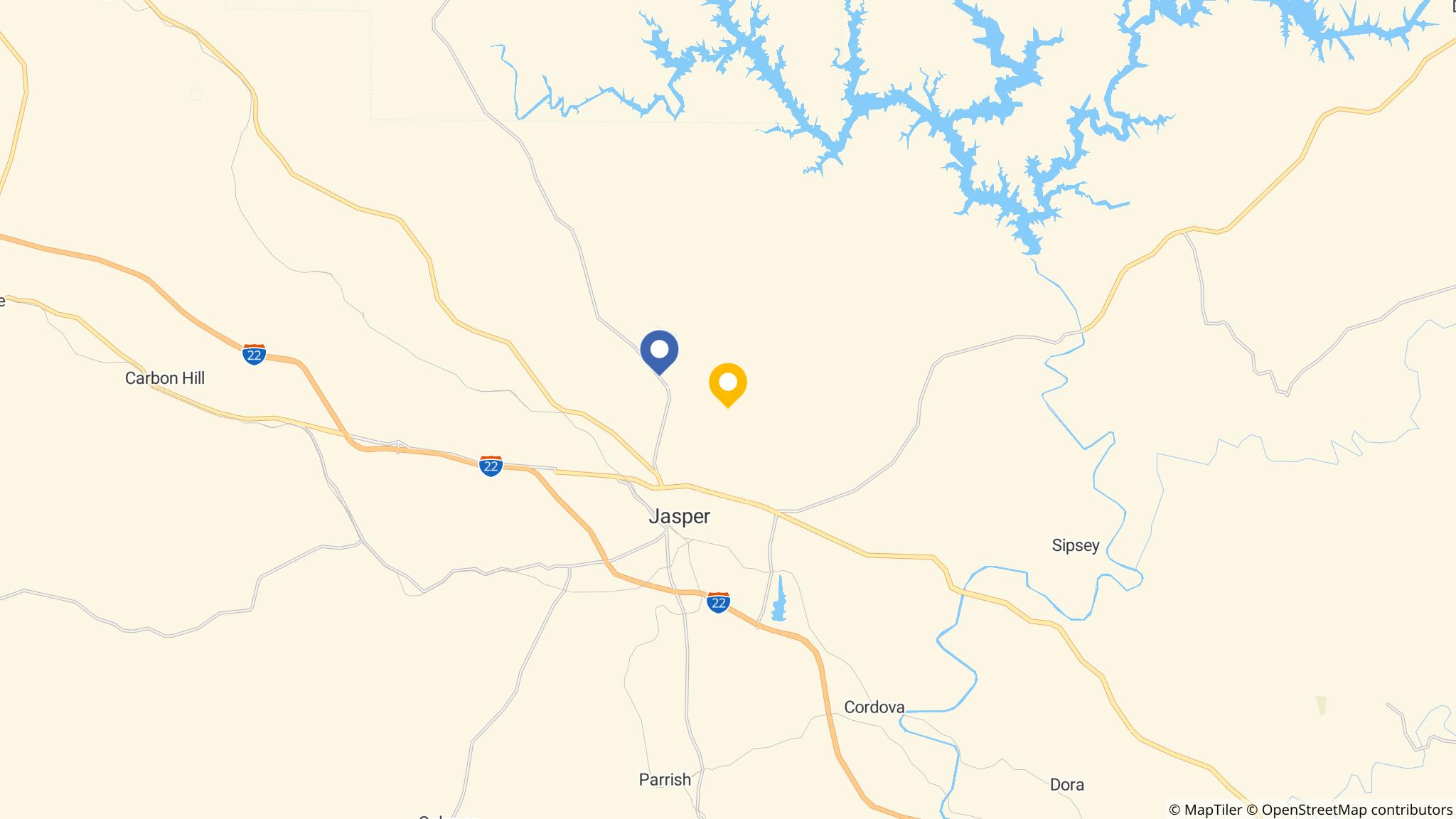 Street map of the ATM area