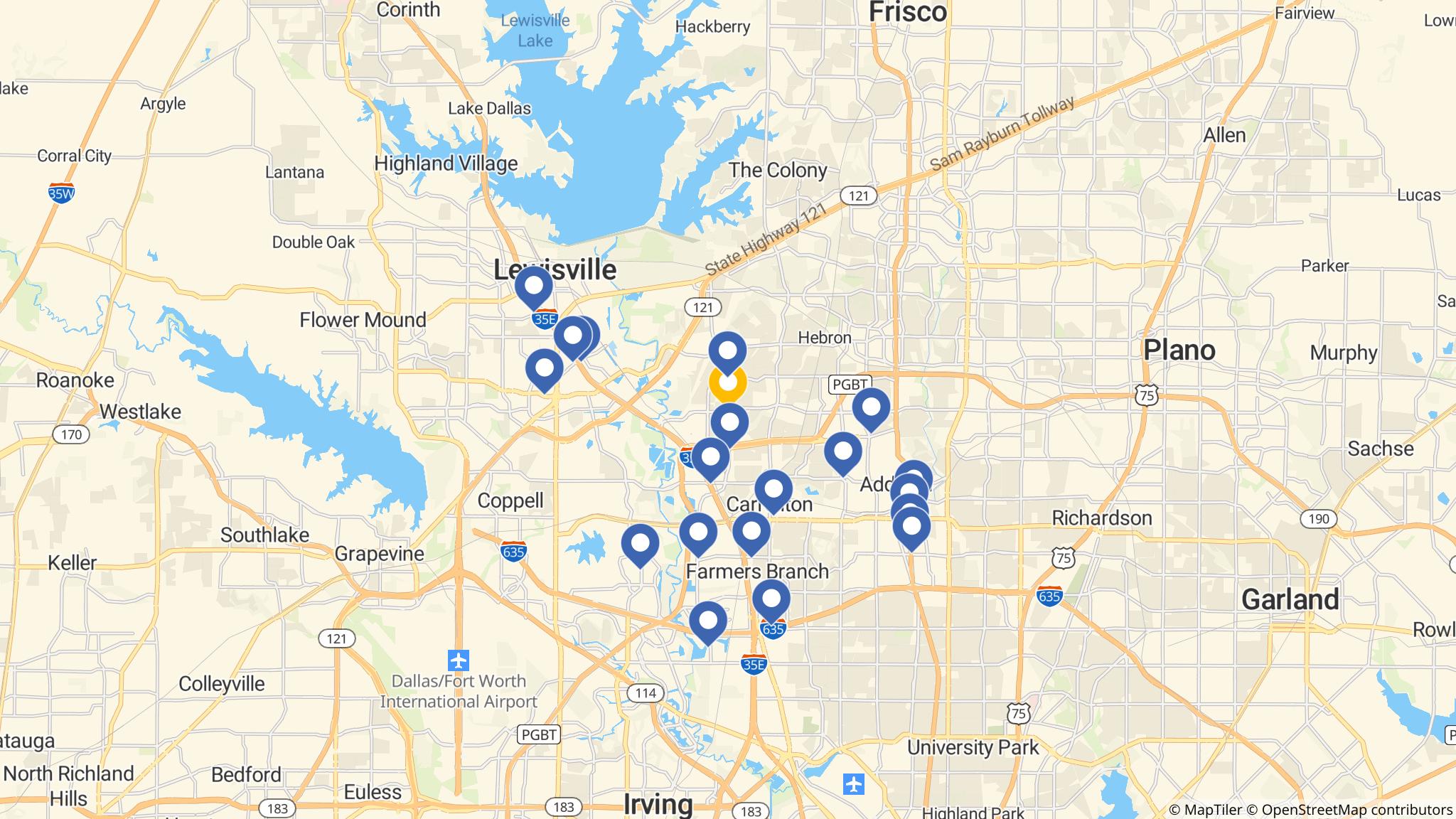 Street map of the ATM area