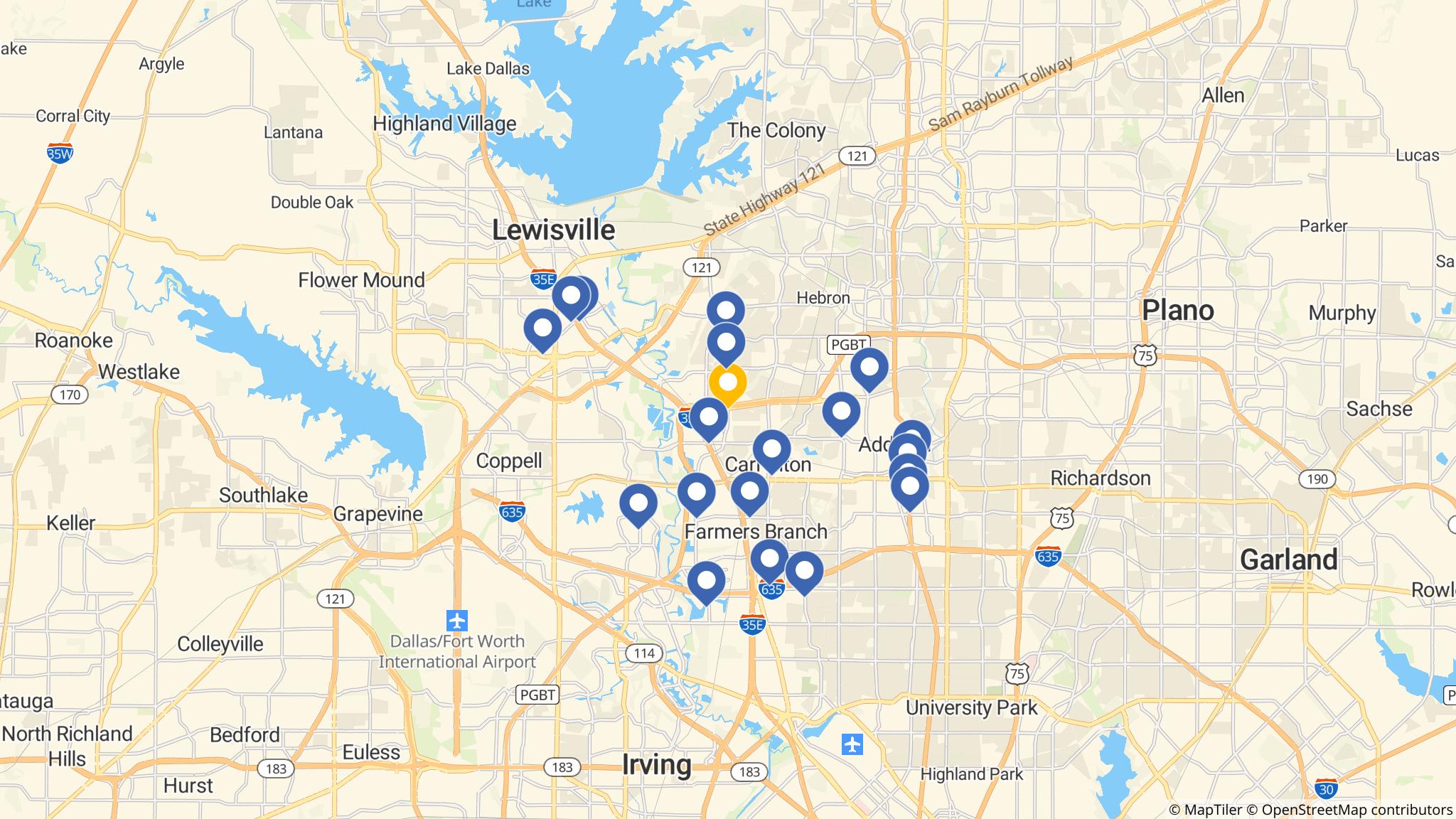 Street map of the ATM area