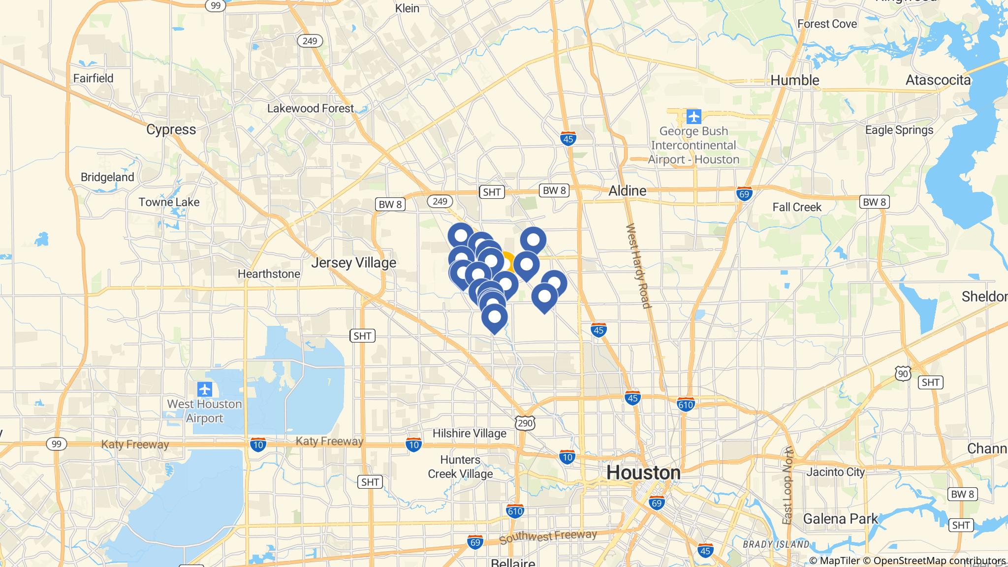 Street map of the ATM area