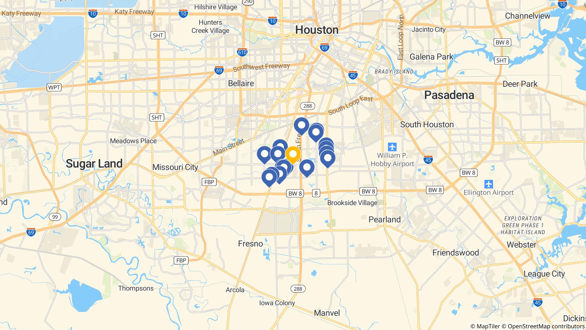 Street map of the ATM area