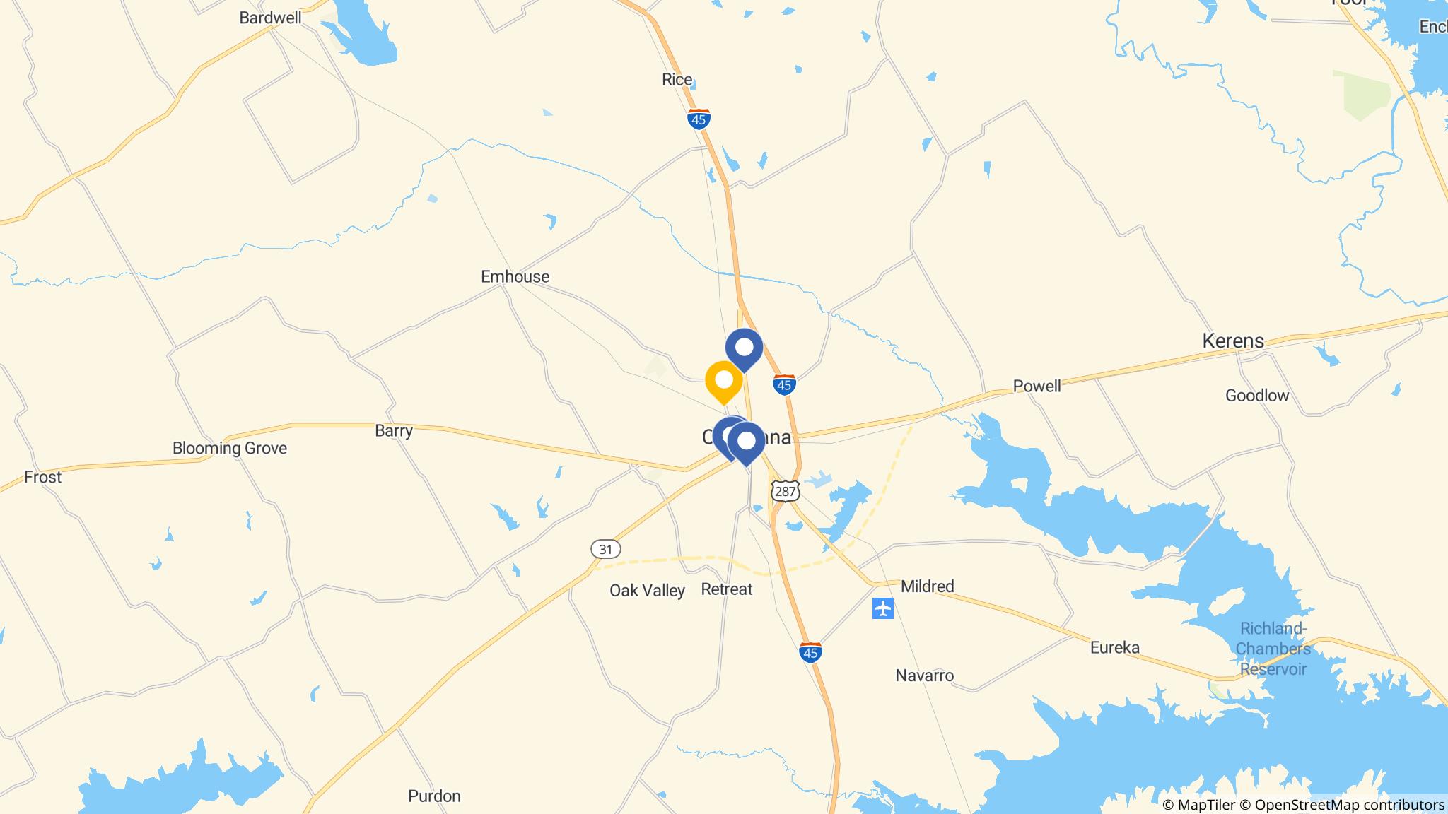 Street map of the ATM area