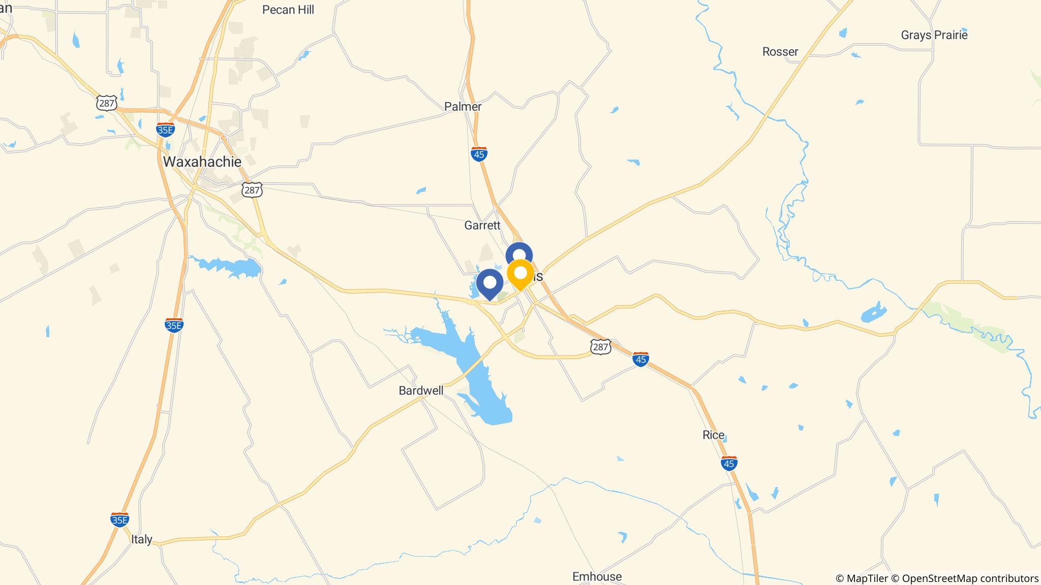 Street map of the ATM area