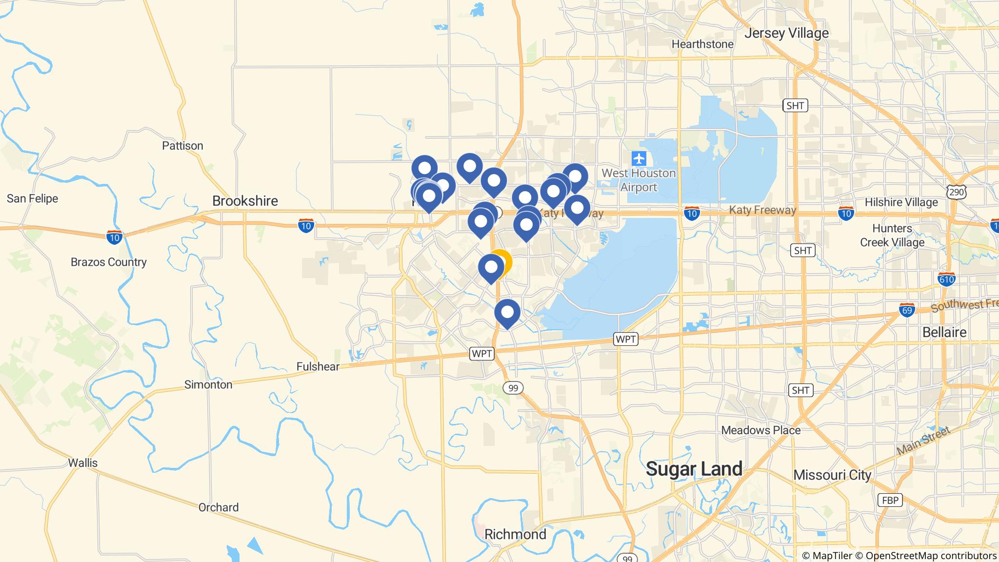 Street map of the ATM area