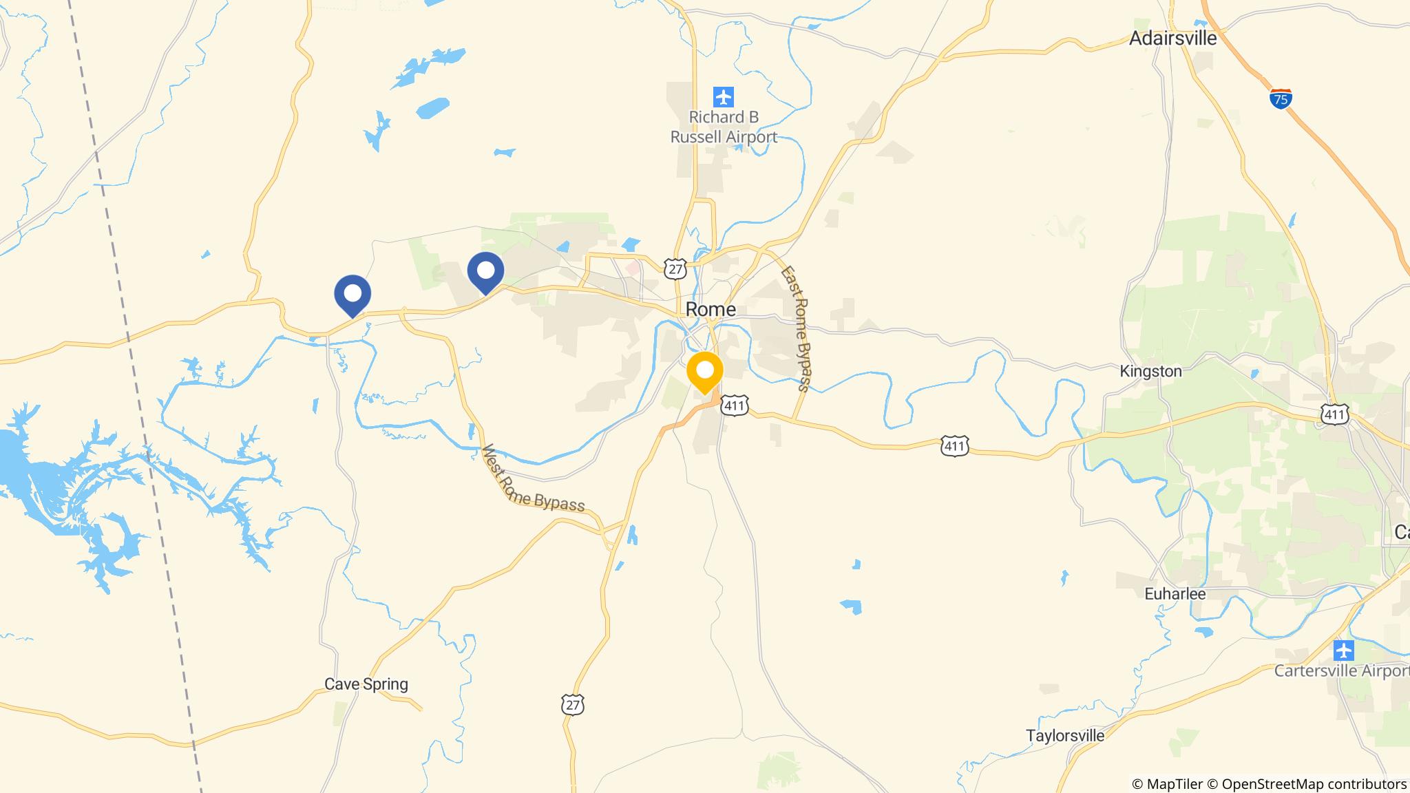 Street map of the ATM area