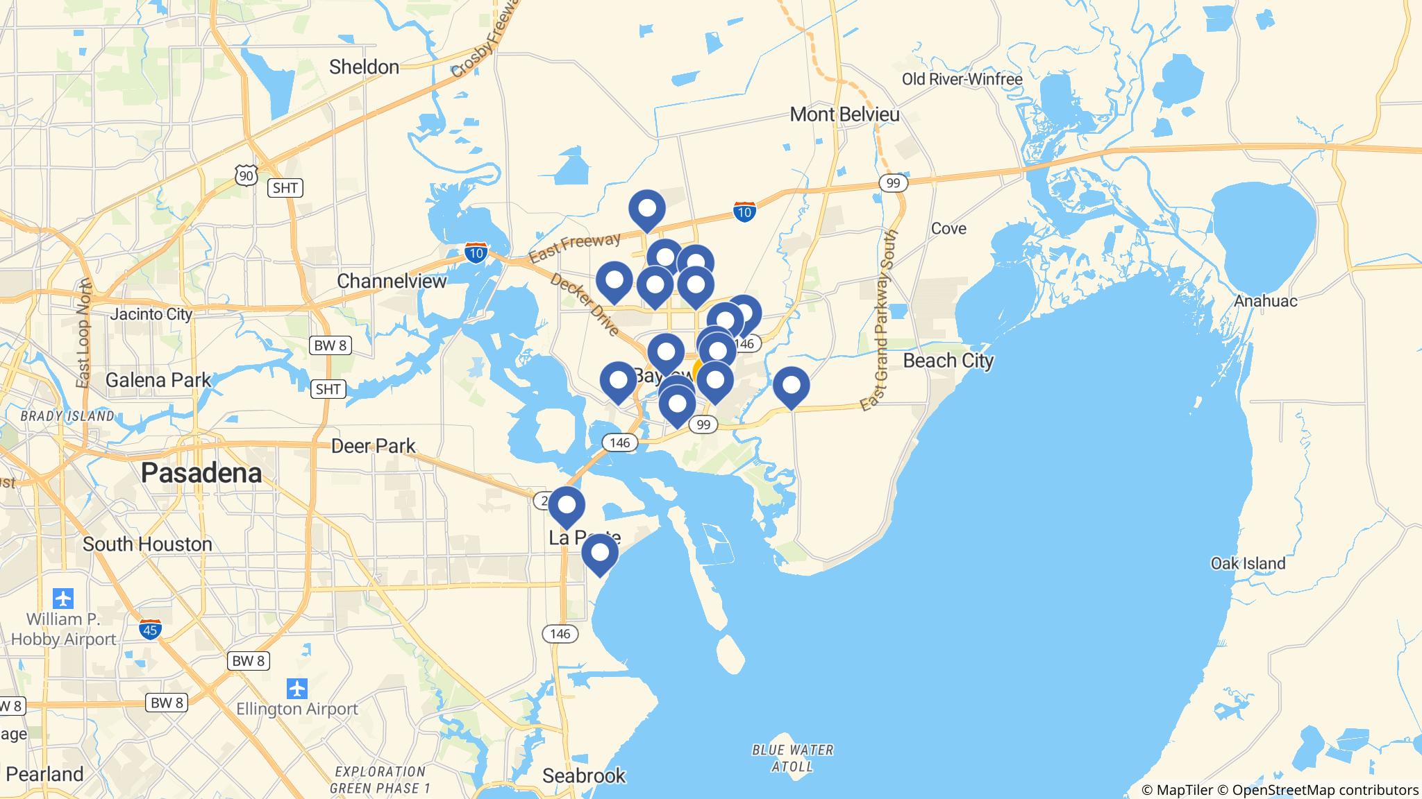 Street map of the ATM area