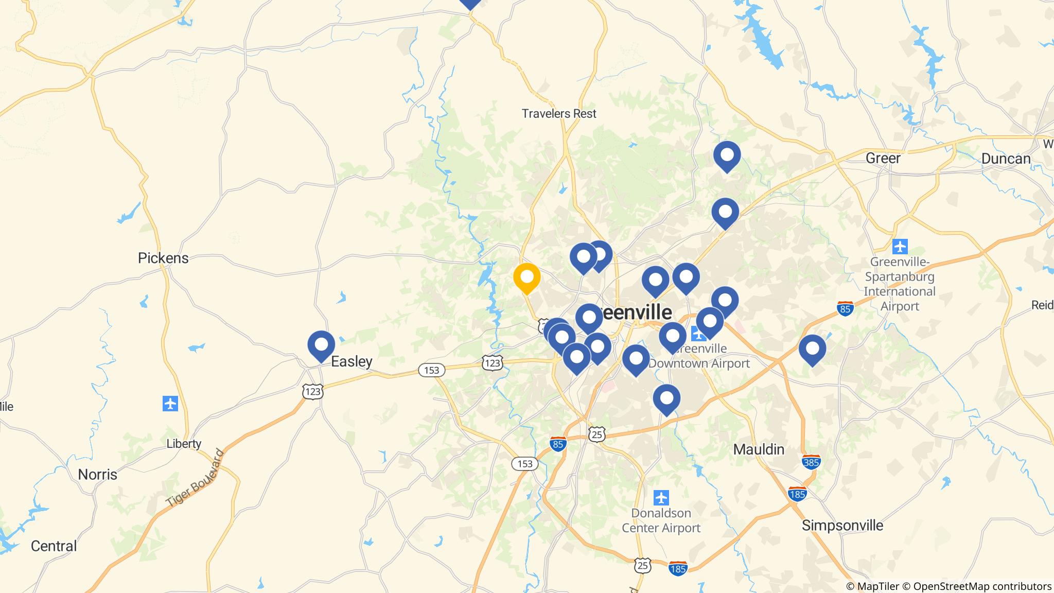 Street map of the ATM area