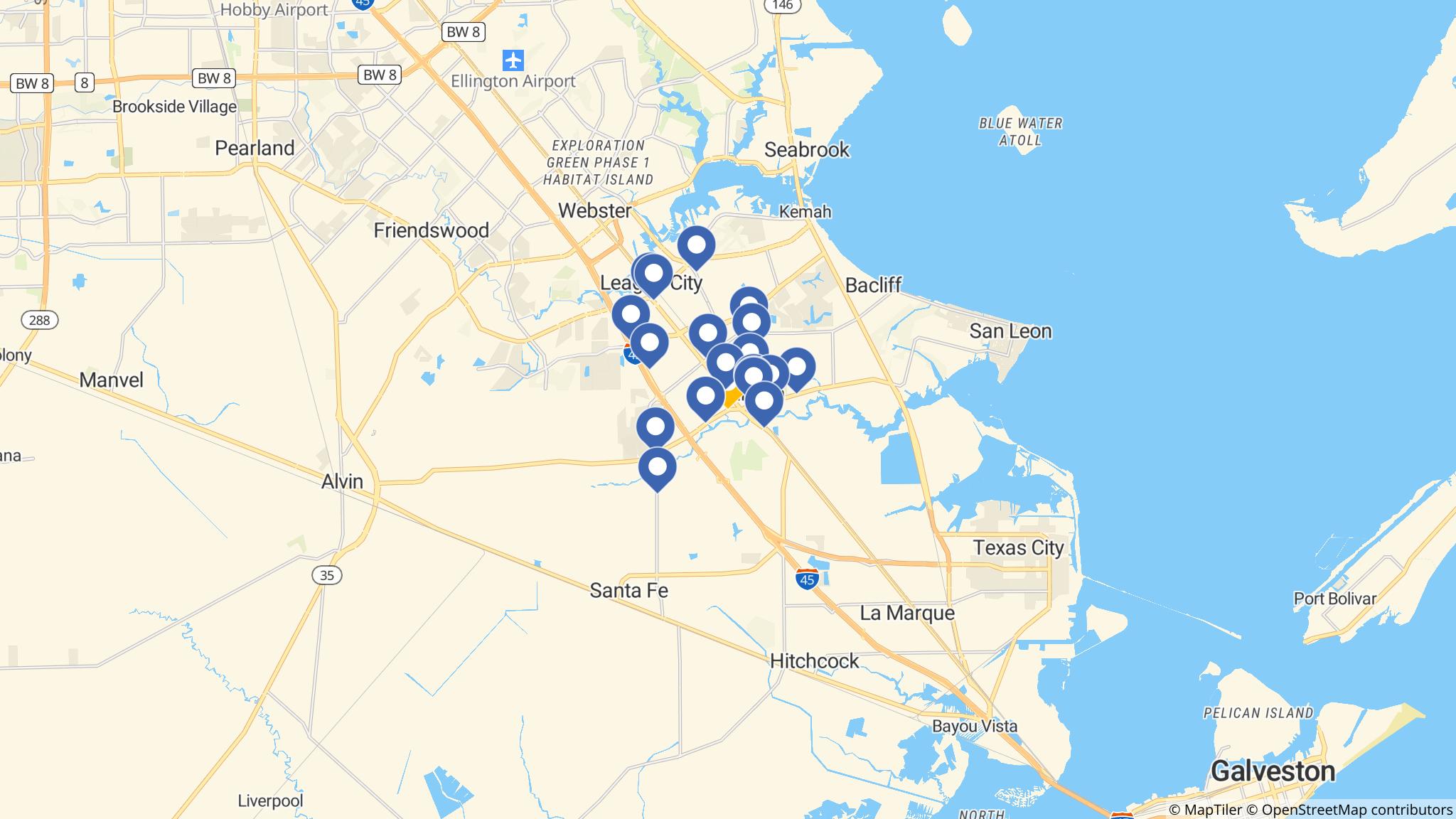 Street map of the ATM area