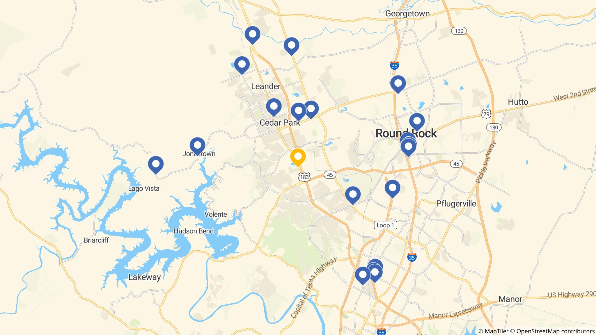 Street map of the ATM area