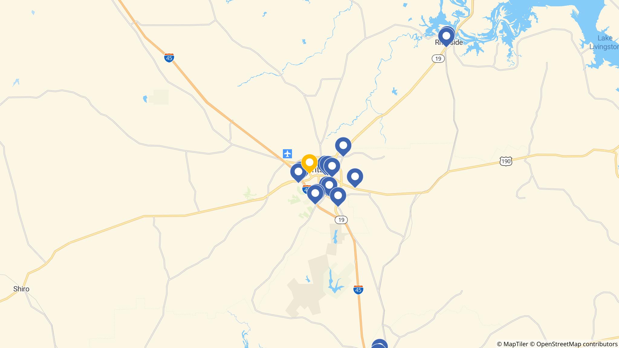 Street map of the ATM area