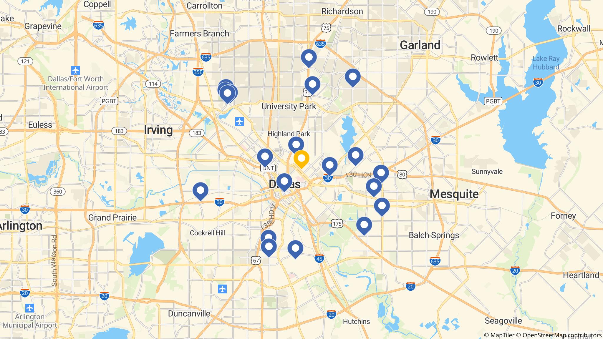 Street map of the ATM area
