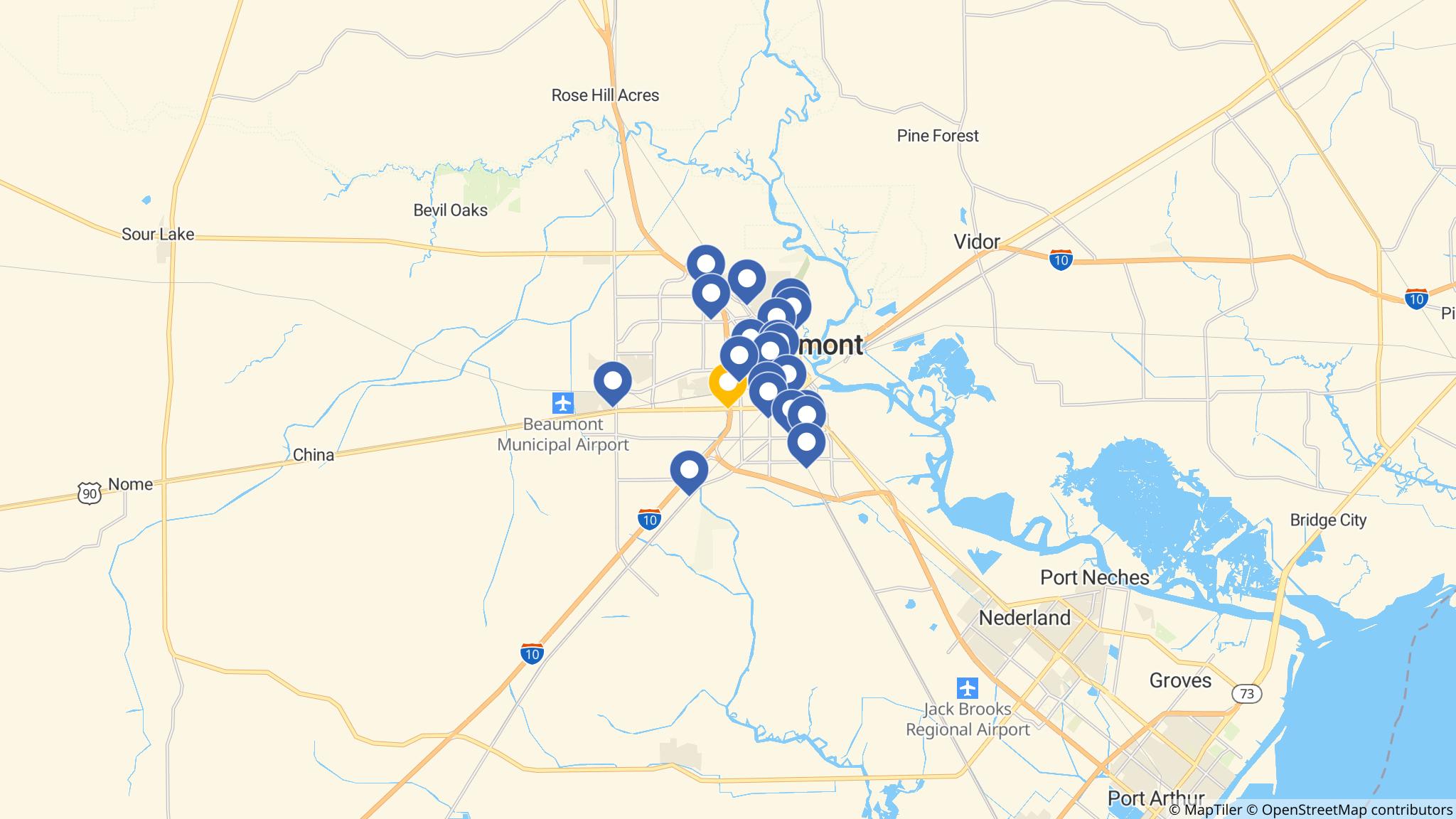 Street map of the ATM area