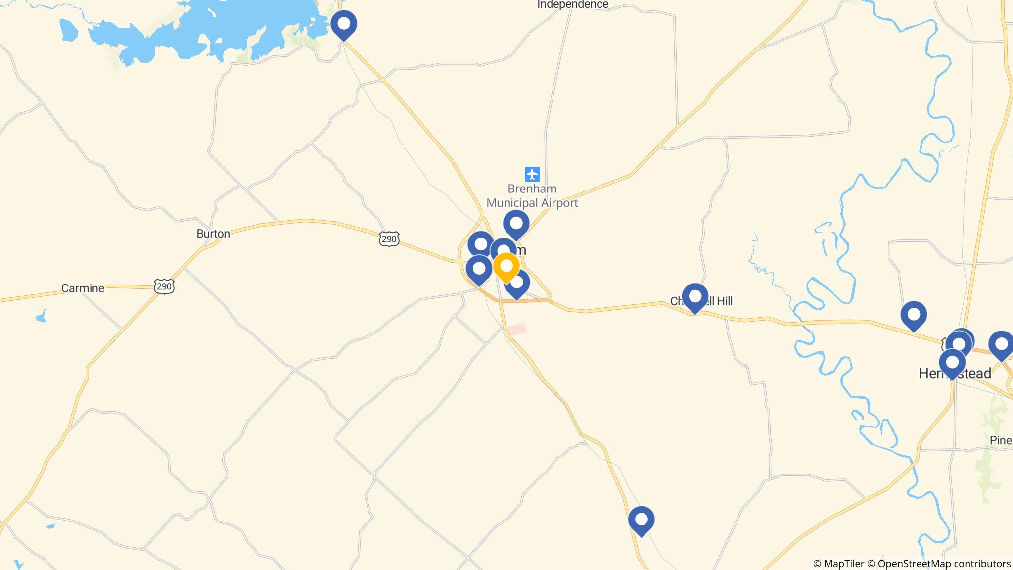 Street map of the ATM area