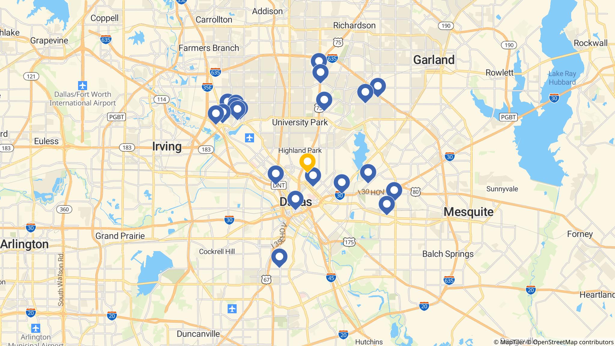 Street map of the ATM area