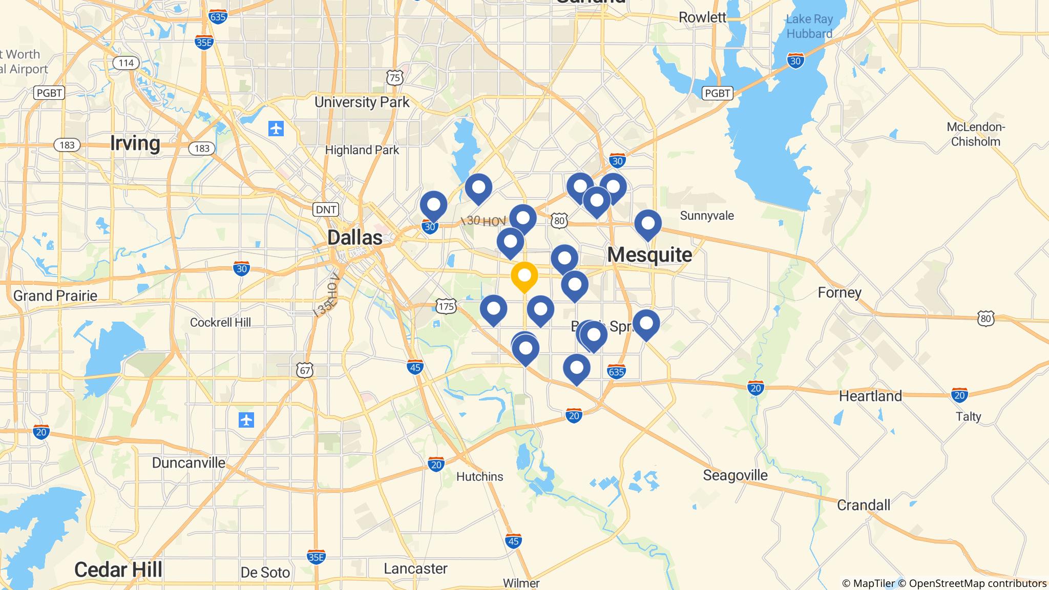 Street map of the ATM area