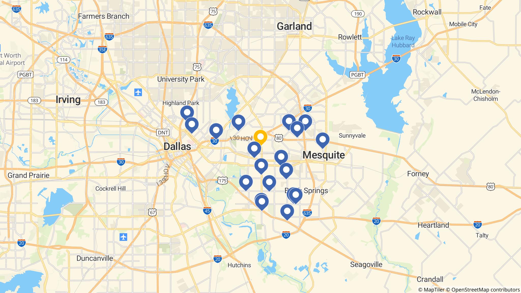 Street map of the ATM area