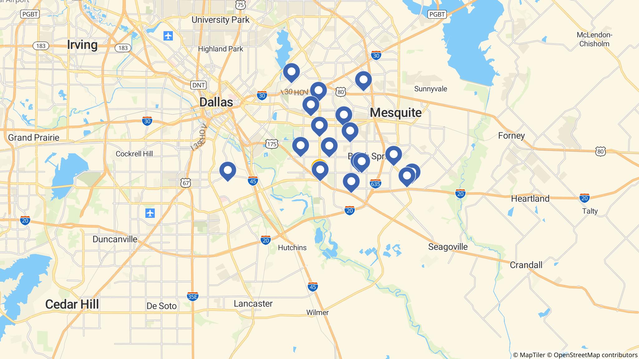 Street map of the ATM area