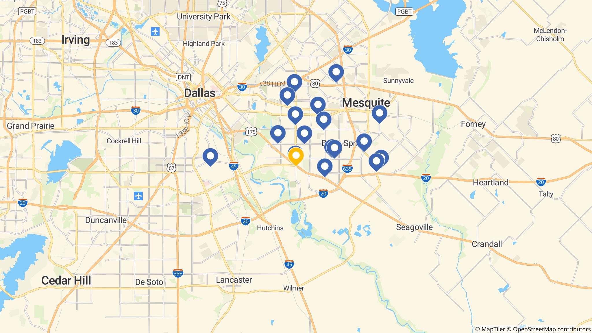 Street map of the ATM area