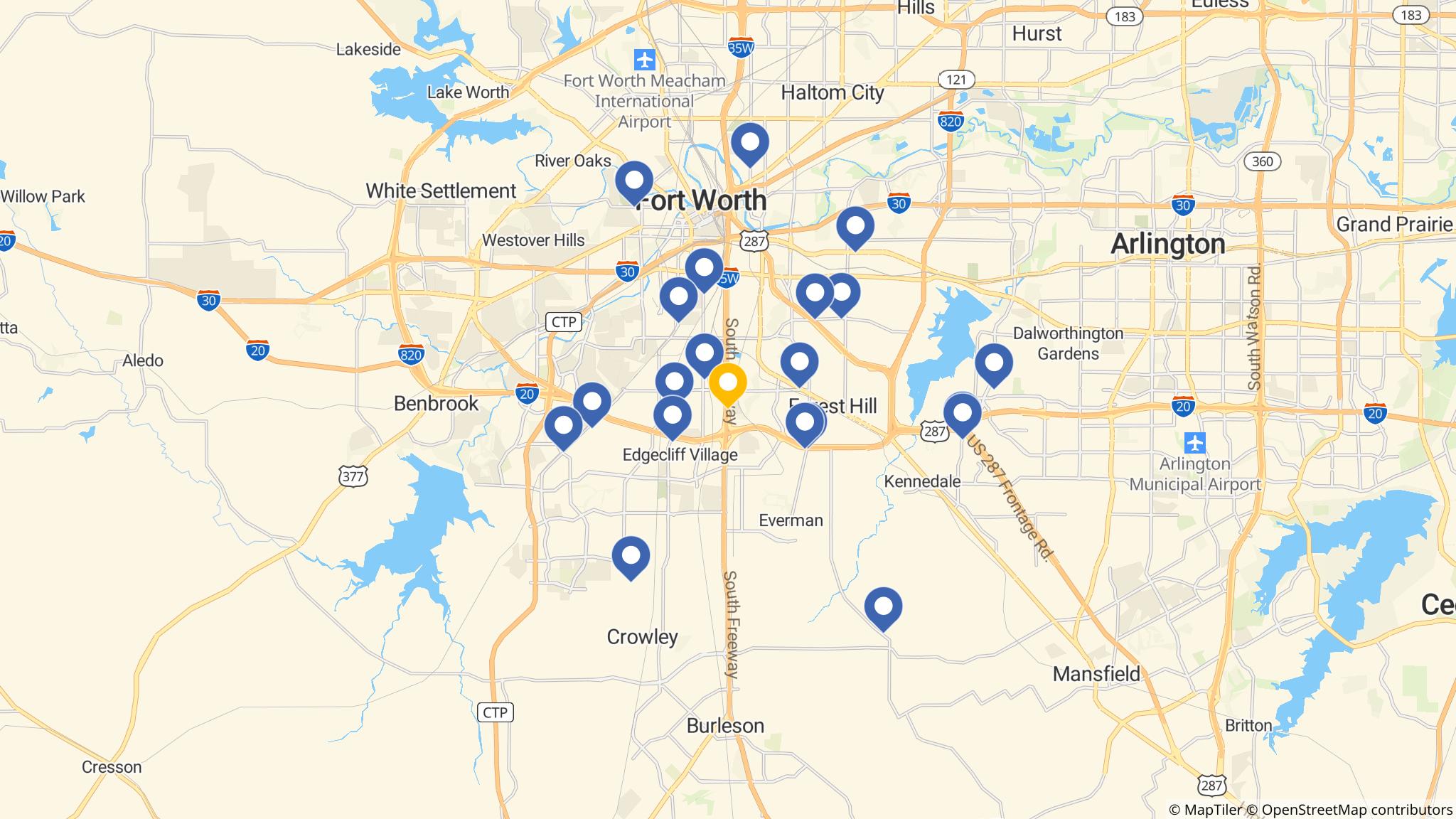 Street map of the ATM area