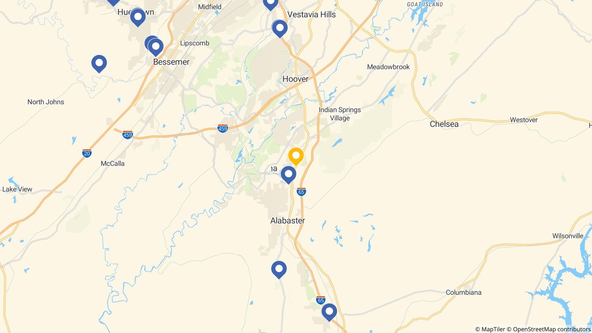 Street map of the ATM area