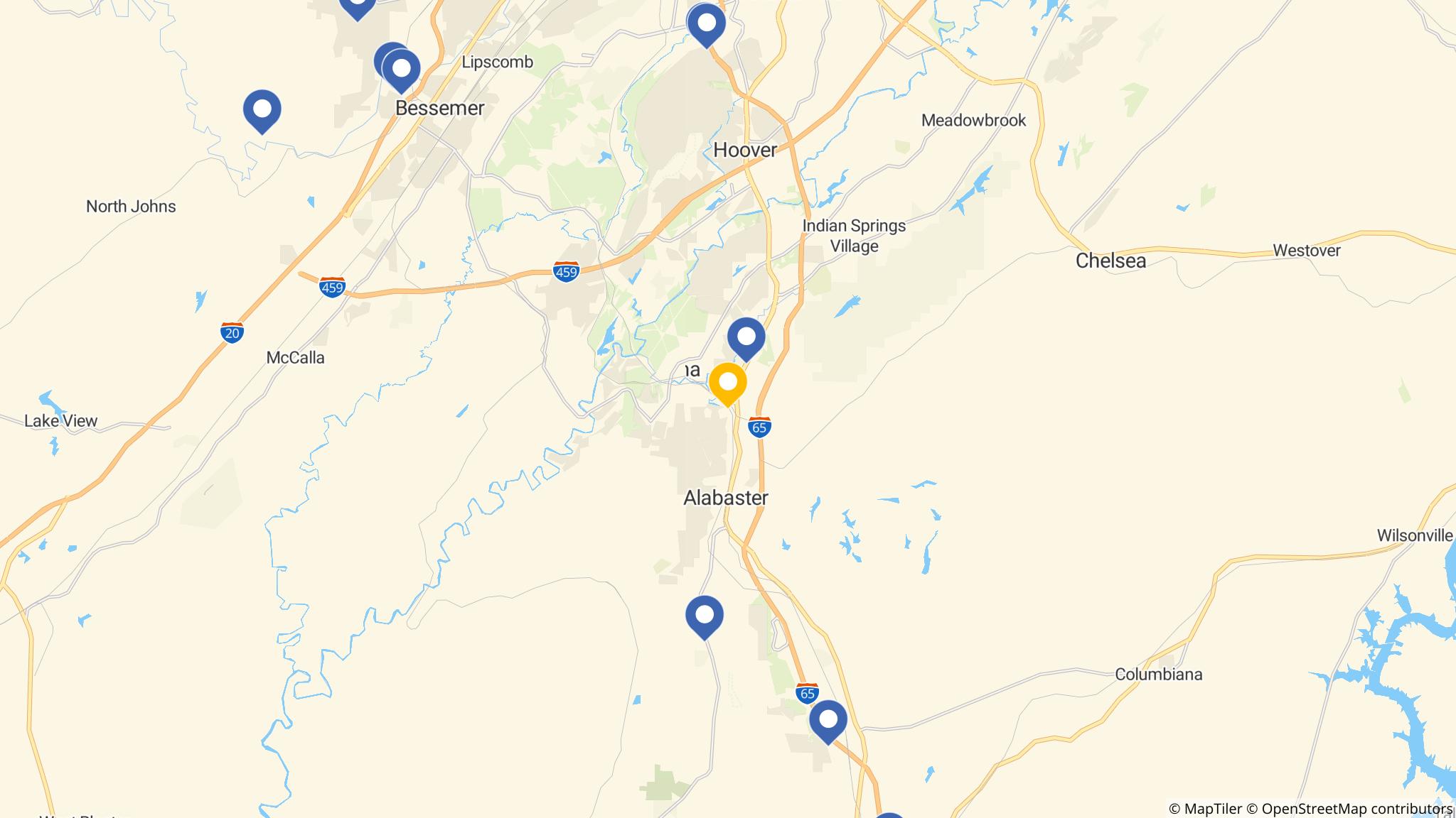 Street map of the ATM area