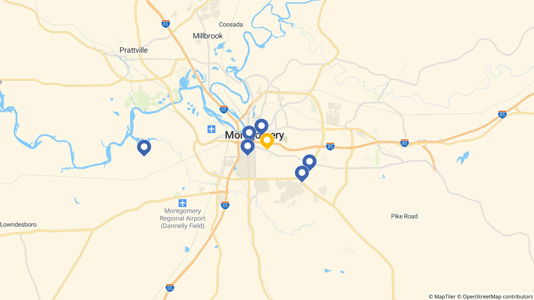 Street map of the ATM area