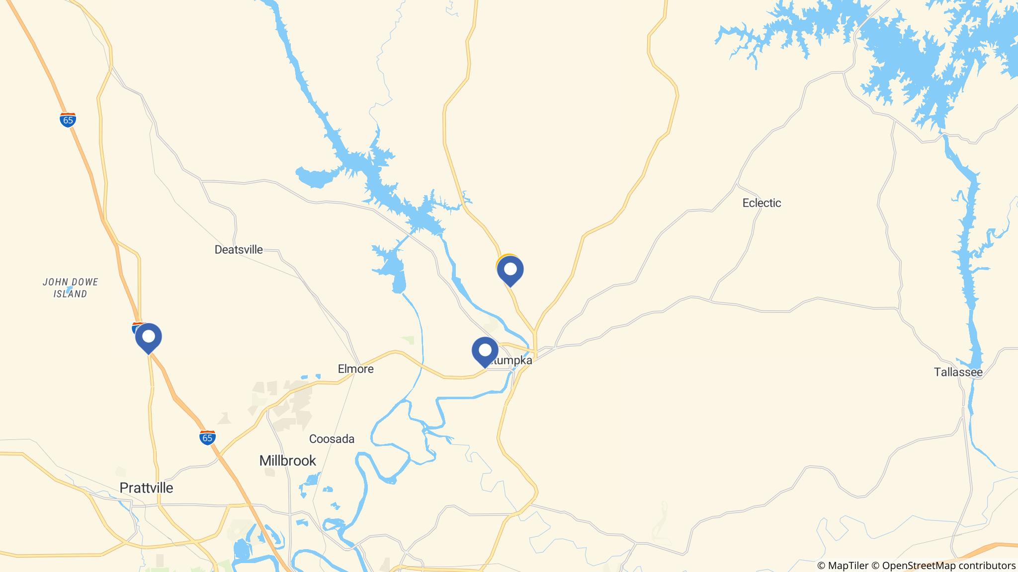 Street map of the ATM area