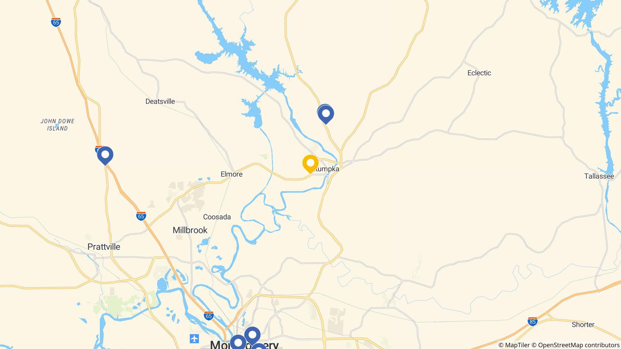 Street map of the ATM area