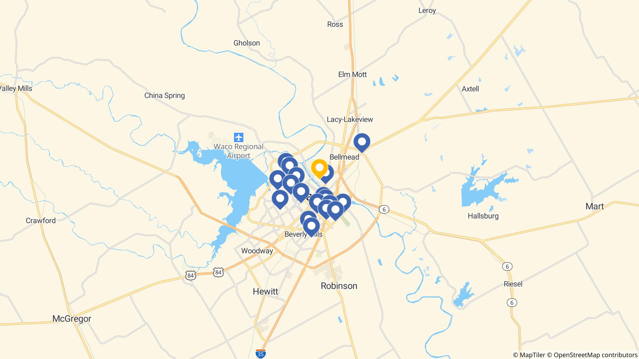 Street map of the ATM area