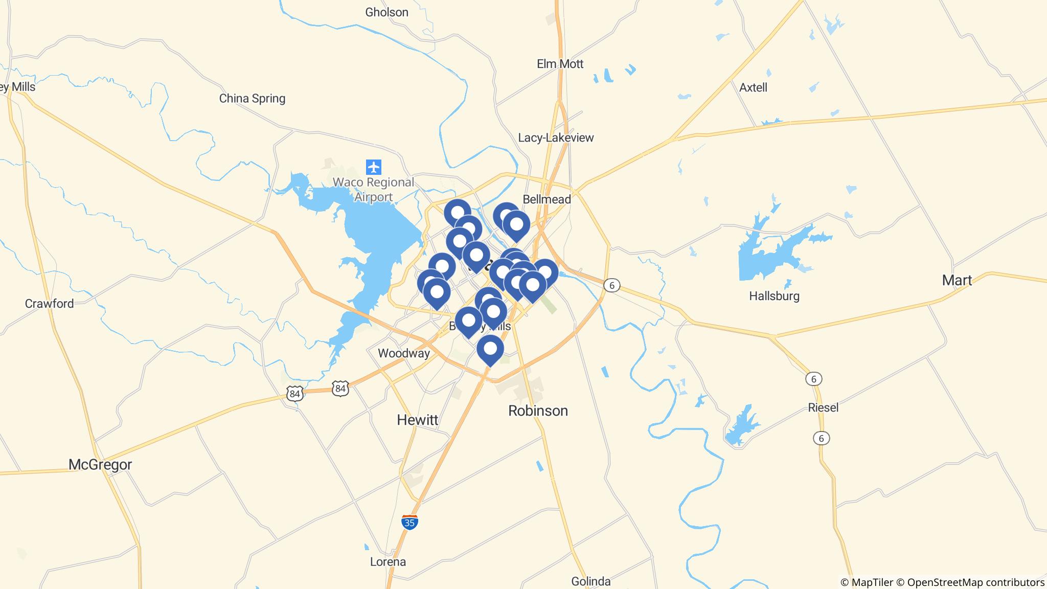 Street map of the ATM area
