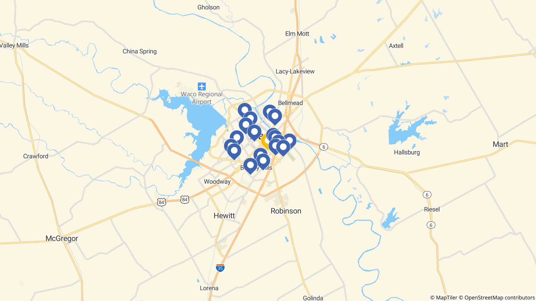 Street map of the ATM area