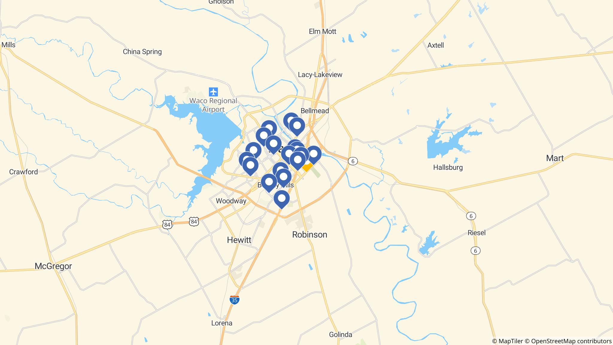 Street map of the ATM area