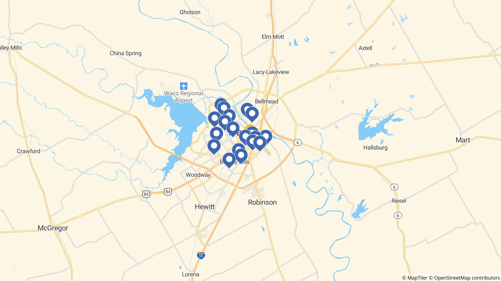 Street map of the ATM area