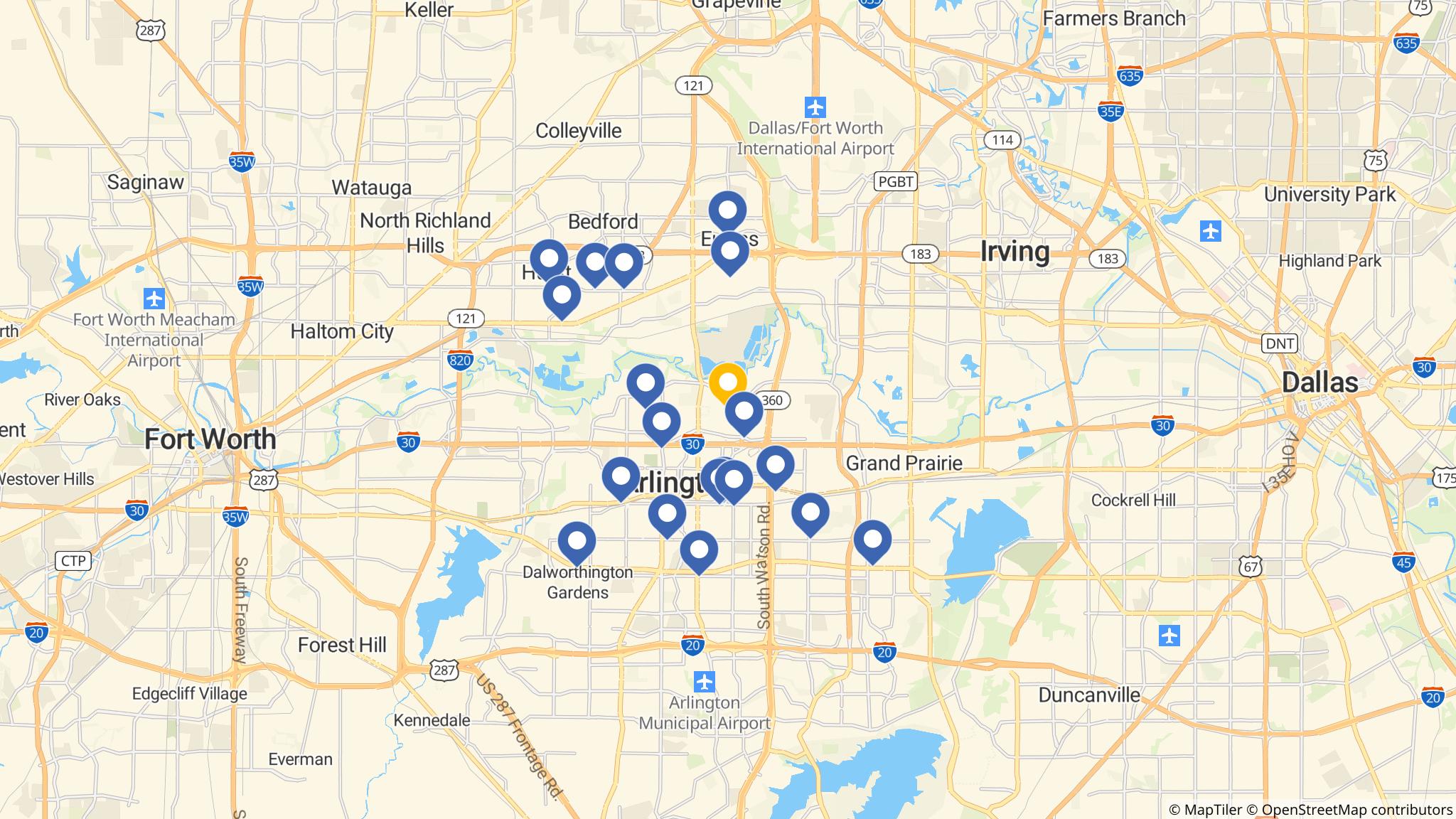 Street map of the ATM area