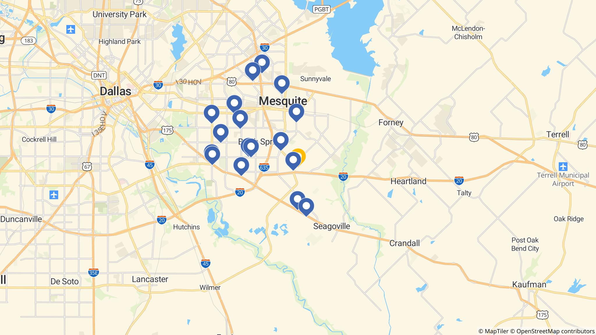 Street map of the ATM area