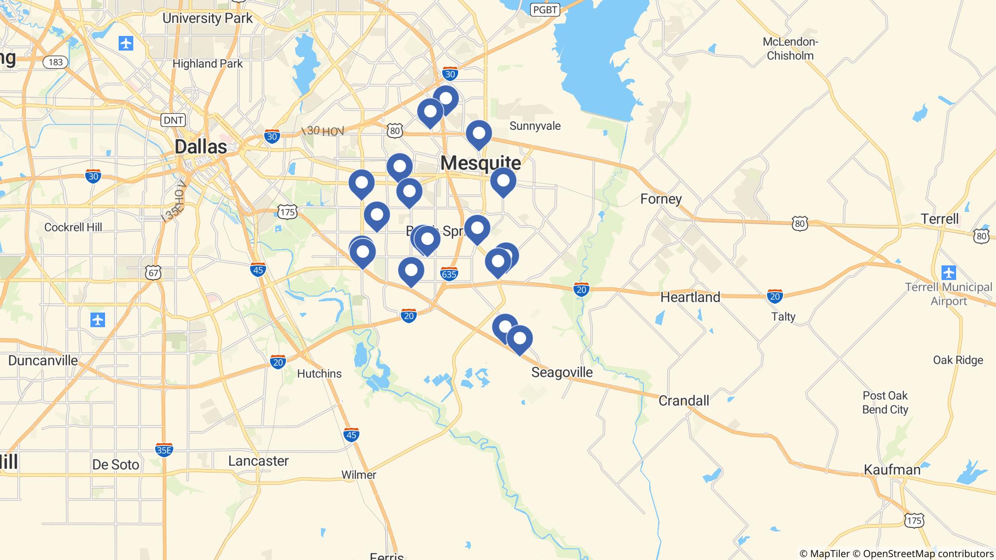 Street map of the ATM area