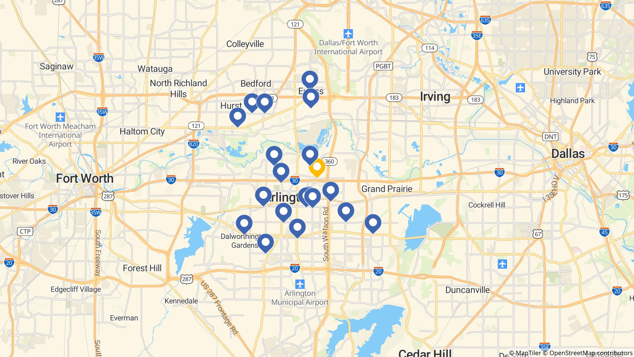 Street map of the ATM area