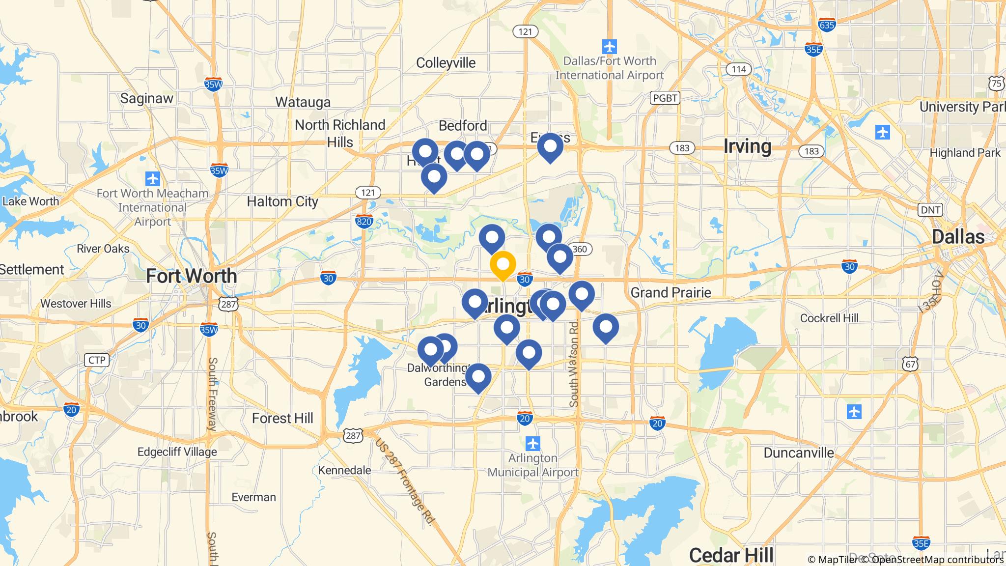 Street map of the ATM area