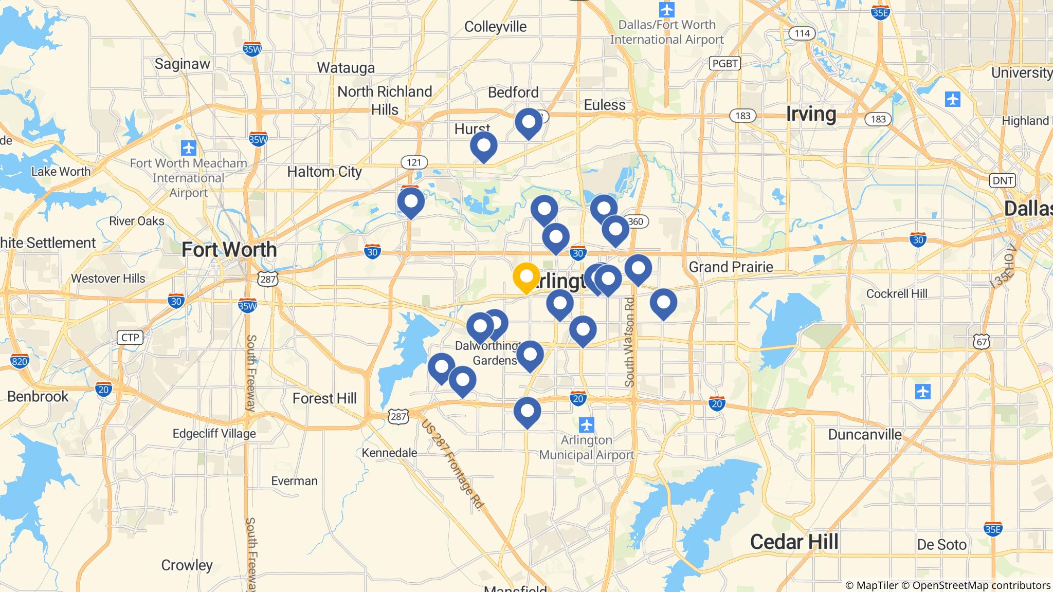 Street map of the ATM area